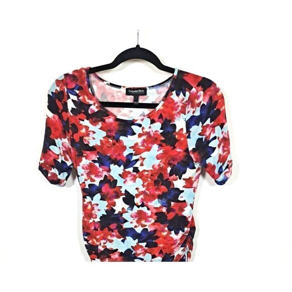 Isabella Oliver A PEA IN THE Maternity Dress Size 1 Small Pink Floral Rouched - Picture 4 of 9